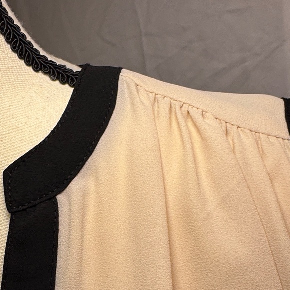 Max Studio Cream Blouse with Black Accents - Picture 9 of 12